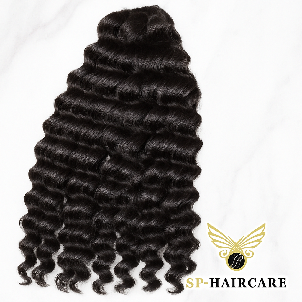 Deep Wavy Curly (RAW HAIR) Extensions Weft