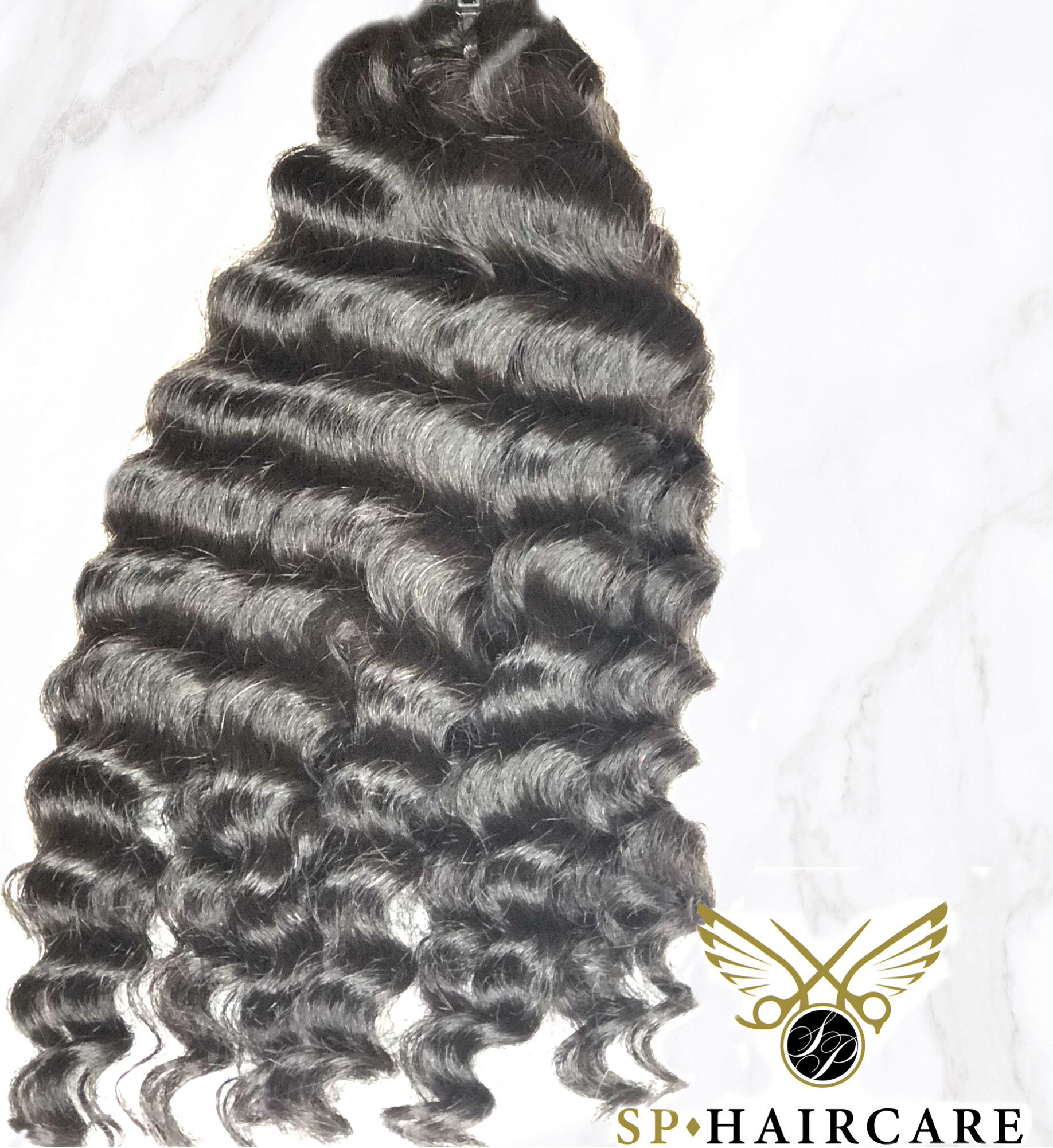 Deep Wavy Curly (RAW HAIR) Extensions Weft