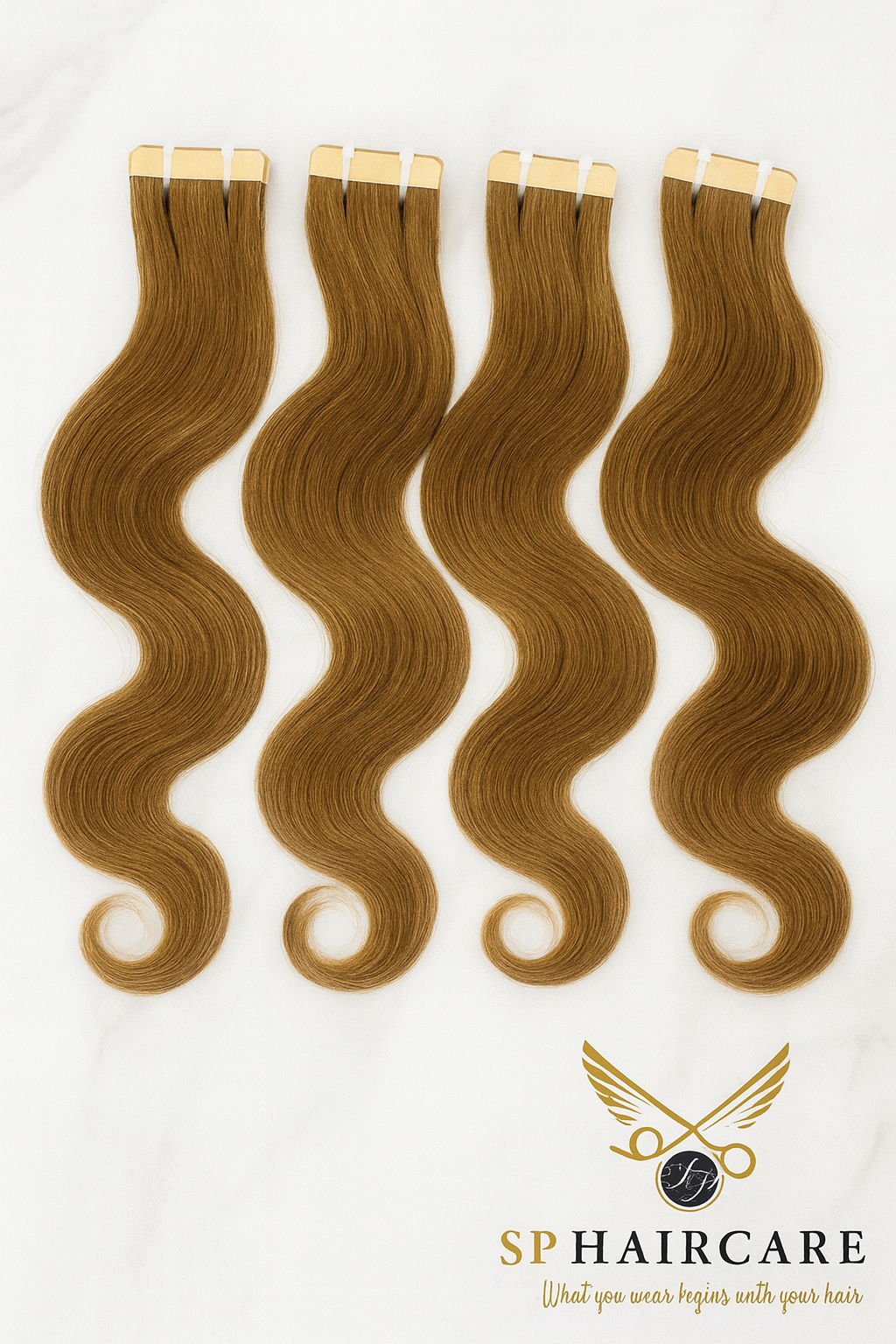Tape Extensions Golden Blonde "Body wave " 12” (20pcs)