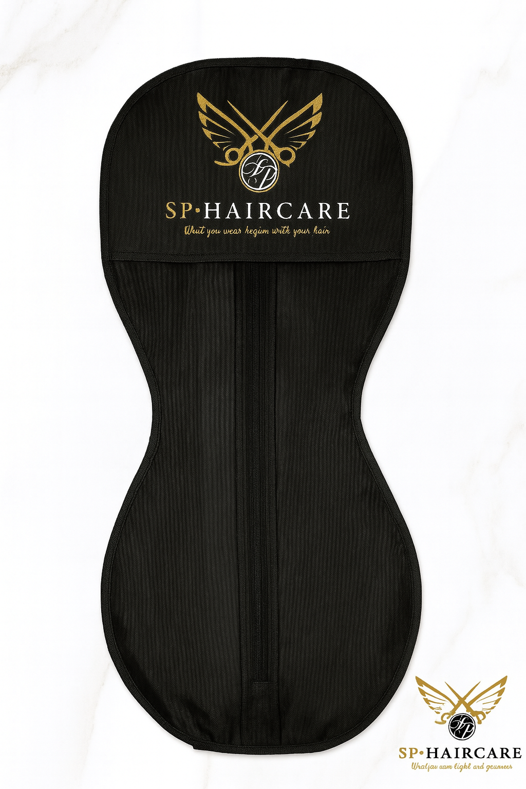 SP HairCare hair extension bag and hanger
