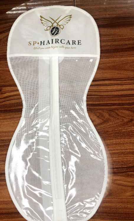 SP HairCare hair extension bag and hanger