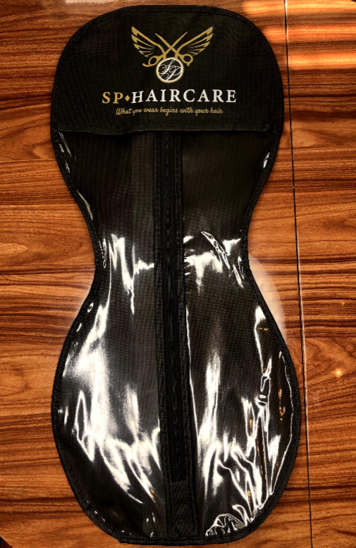 SP HairCare hair extension bag and hanger